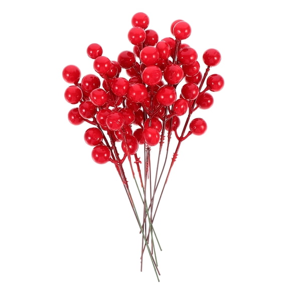 YOSADIER 20-Pack Burgundy Berry Picks for Party Decorations, Festival Centerpieces, and Holiday Floral Arrangements