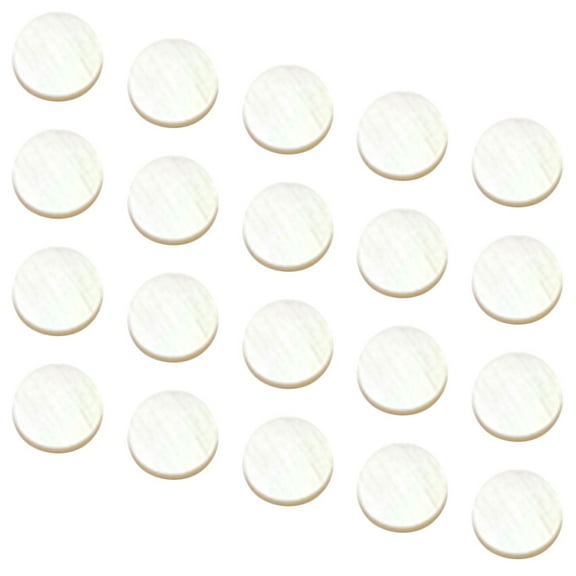 HEMOTON Guitar Fretboard Stickers Shell Dot Markers for Instrument Beige Color Easy to Install and Remove 20pcs