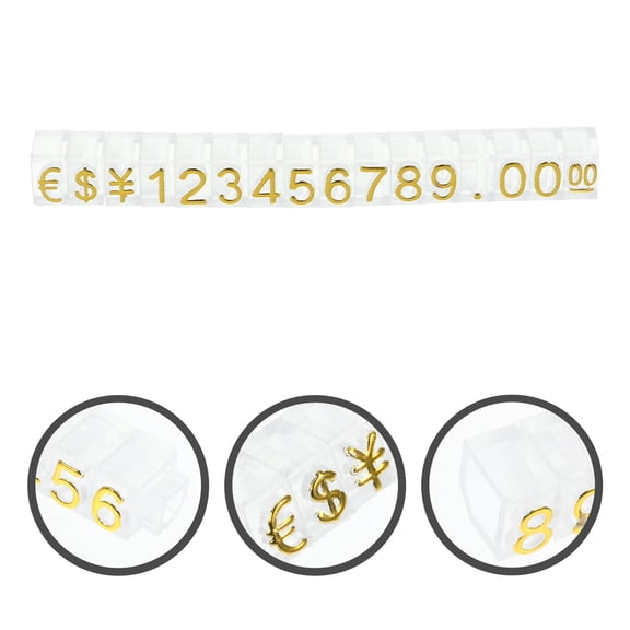HEMOTON  20 Pcs Price Display Blocks Cube Sale Prices Tag Big Number for Golden