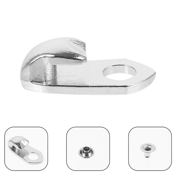 HEMOTON 20 Pcs Shoelace Buckle Hiking Boot Laces Work Heavy Duty Shoes Silver