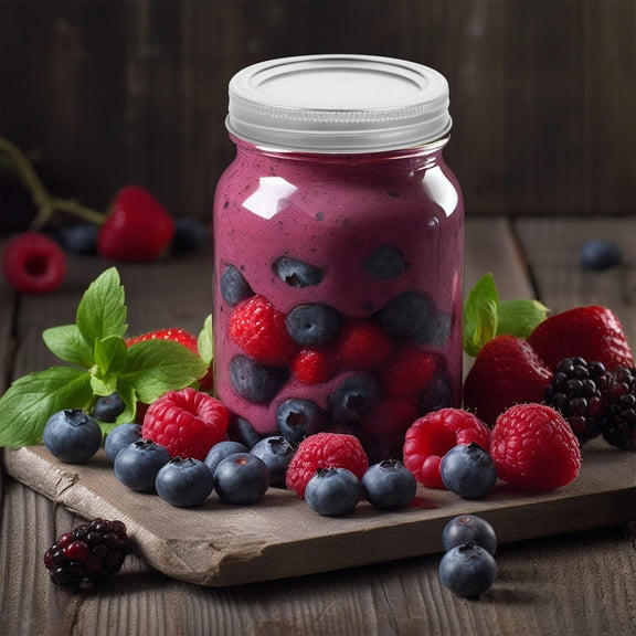 HEMOTON 20 Sets Sealed Covers Replacements Canning Jar Caps Lid Lids Regular Mouth Silver