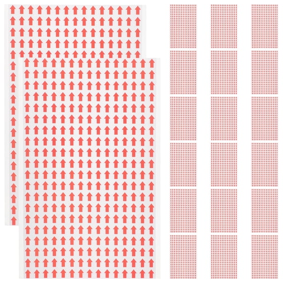 DEEPCRAFF Floor Direction Stickers Red Paper 6000 Pieces 1x0.7in