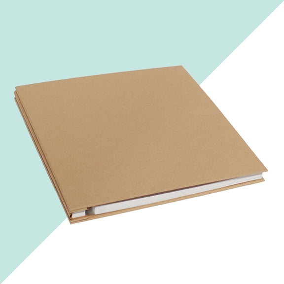 HEMOTON 20 Sheets Self Adhesive Scrapbook Photo Album for Craft Paper Father's Day Gift Valentines Day Gifts Wedding Guest Book DIY Anniversary Travel Memory Book (12 Inch White Kraft Paper)