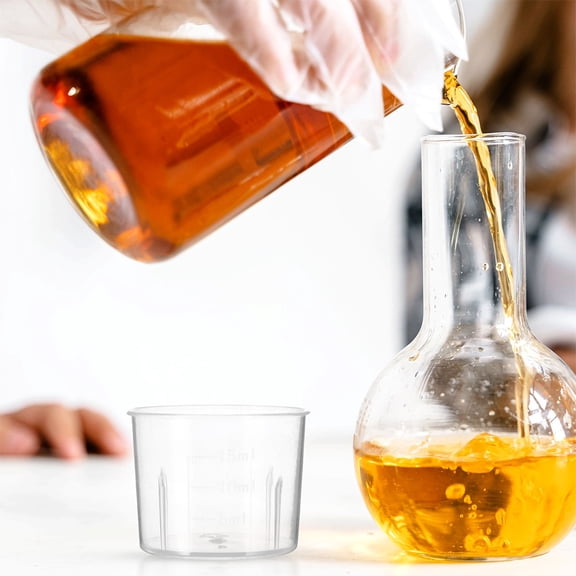 HEMOTON 200 Pcs Measuring Cups Mixing with Clear Scale Milliliter Transparent