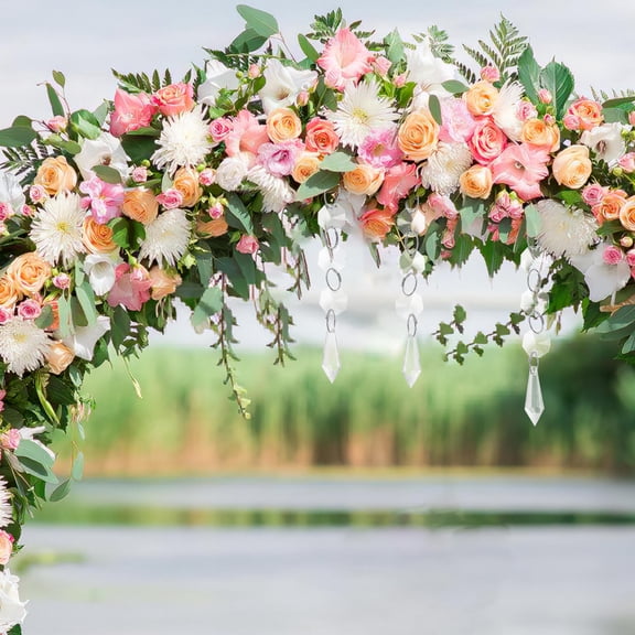 HEMOTON 20pcs Acrylic Crystal Hanging Lamp Decorations Ceiling Lamp Ornaments for Party Wedding Decor