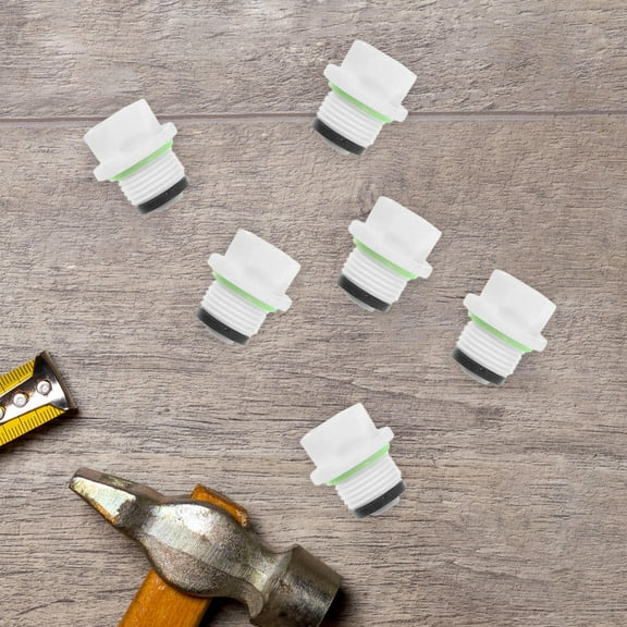 HEMOTON 20pcs White Plastic Threaded Hose Plugs Multi-Use 1/2 Pipe End Caps Leak Prevention Plastic Tubing Stopper Pipe End Cap Fitting