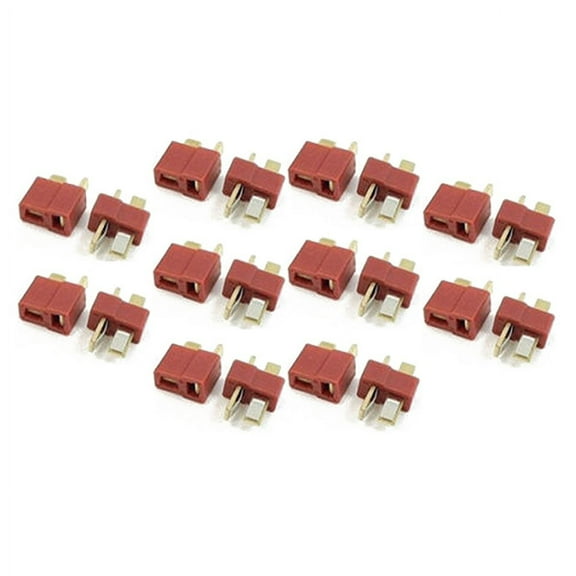 HEMOTON 24-Pack Aviation Plug Terminals T Plug Connectors for Model Hobbyists Lipo Battery Connections