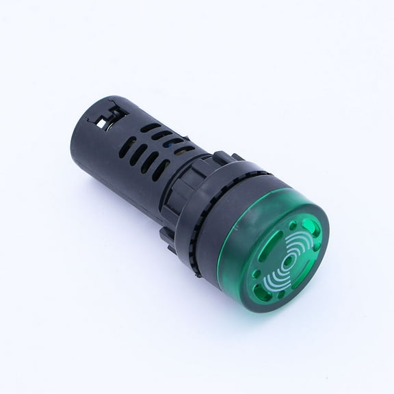 EXHUMKY Flashing Signal Light with Buzzer Alarm Green Plastic 1Set