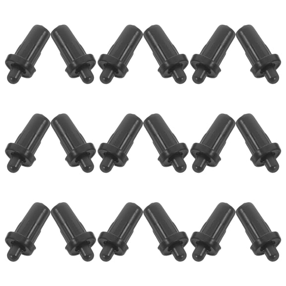 SOPOTUTU 24Pcs Black Plastic Cabinet Door Dampers with Spring Mechanism for Home Repair