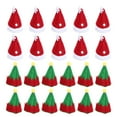 thumbnail image 1 of HEMOTON 24pcs Mini Christmas Caps Design Lollipop Hats Decors Nonwoven Candy Packing Hats Christmas Supplies for Home Shop Store, 1 of 6