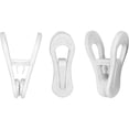 thumbnail image 1 of HEMOTON 25 Pcs White Plastic Clothes Clips for Drying Non Slip Lightweight Utility, 1 of 8