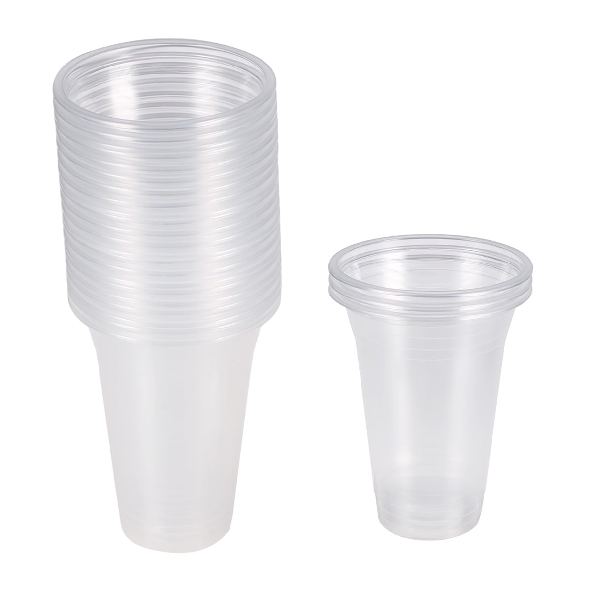 HEMOTON 15pcs Colorful Plastic Cups Home Beverage Drinking Cup Reusable  Holiday Party Tableware and Party Supplies 101-200ml