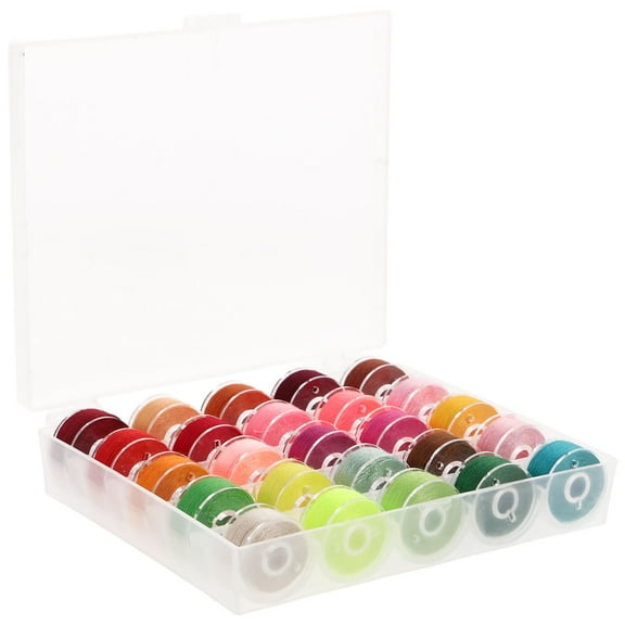 HEMOTON 25pcs Sewing Thread Kit Sewing Machine Threads Prewound Bobbins Sewing Threads Kit Sewing Machine Thread Assortment Polyester Thread