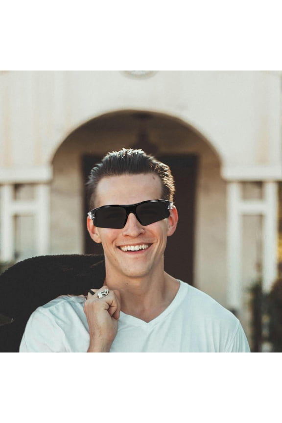 2-Pack Windproof Sunglasses for Men, Outdoor Sports, Hiking, Cycling, UV , Lightweight and