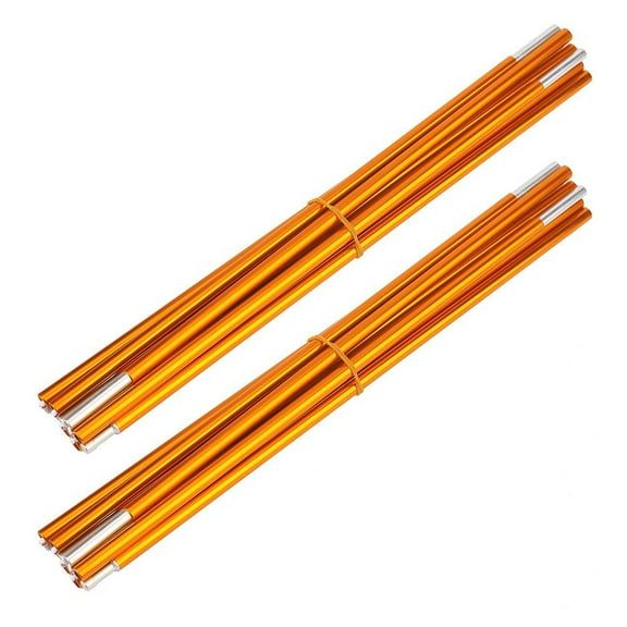 EXHUMKY Aluminum Alloy Tent Pole Replacement Kit Golden Lightweight for Camping 2Pcs
