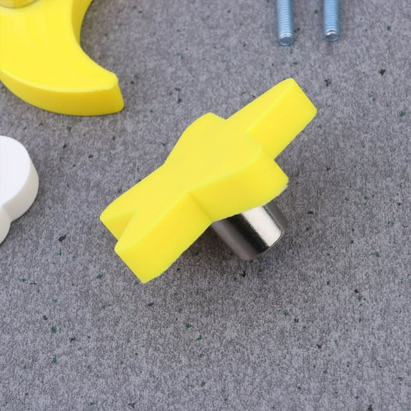 SOPOTUTU Yellow Rubber Cabinet Handles Pulls Decorative Hardware 2 Pieces and Easy to Install