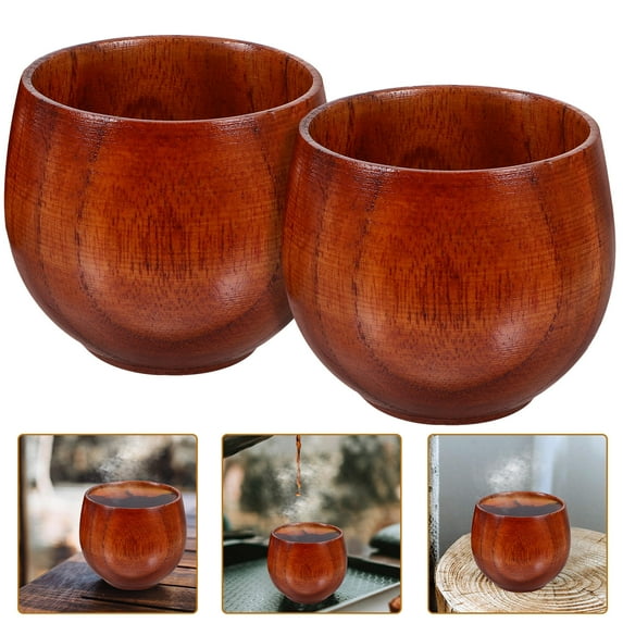 SOPOTUTU Elegant Wood Sake Cup Assorted Colors Perfect for Entertaining