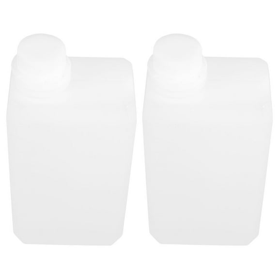 SOPOTUTU 2-Pack White Plastic Jugs for Storing Liquids, Oils, and Beverages, 1000ml Capacity, and Leak-Proof