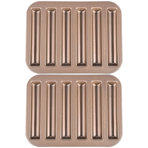 HEMOTON 2Pcs Long Strips Mould Finger Biscuit Mold NonStick Cake Baking Mold Fondant Mould DIY Tool