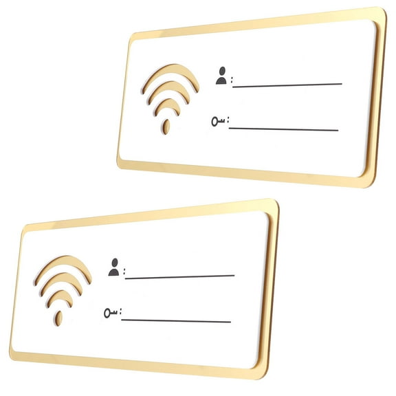 HEMOTON 2pcs Acrylic WiFi Password Sign WiFi Wall Mount Plaque Wifi Password Sign for Hotel Restaurant
