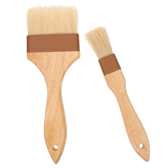 HEMOTON 2pcs Basting Brushes Baking Pastry Brushes Cooking Oil Brushes Oil Egg Spread Brushes