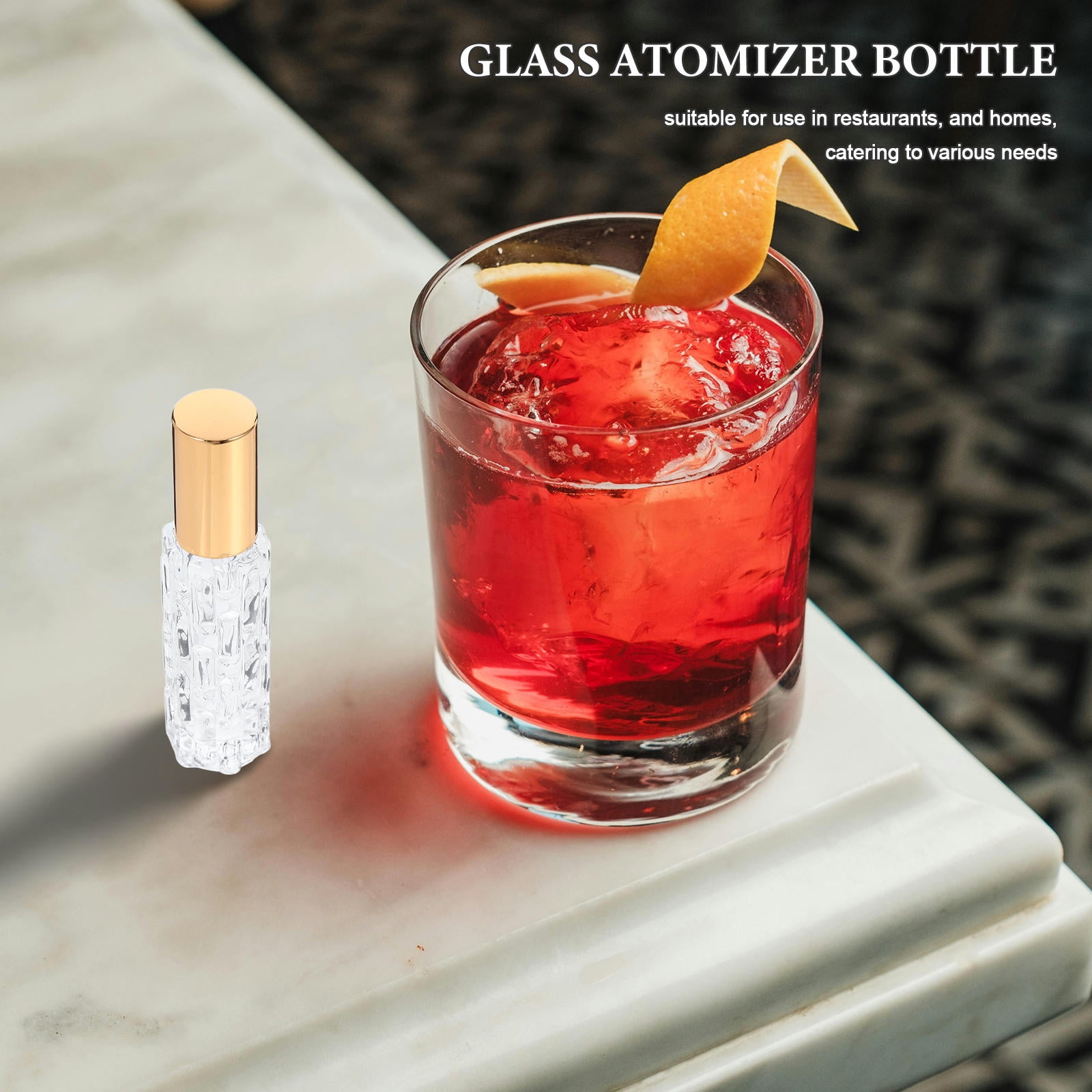 HEMOTON 2pcs Cocktail Atomizer Bitters Bottle Glass Espresso Spray ...