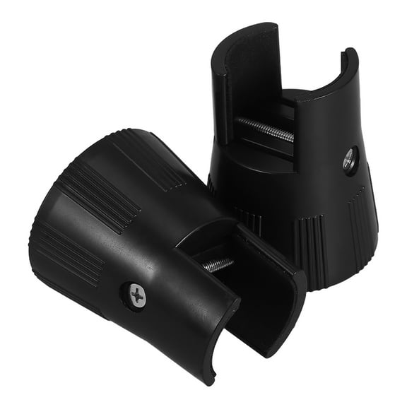 SOPOTUTU 2-Pack Black Plastic Furniture Risers for Bed, Sofa, and Table - Floor Protectors and Height Extenders