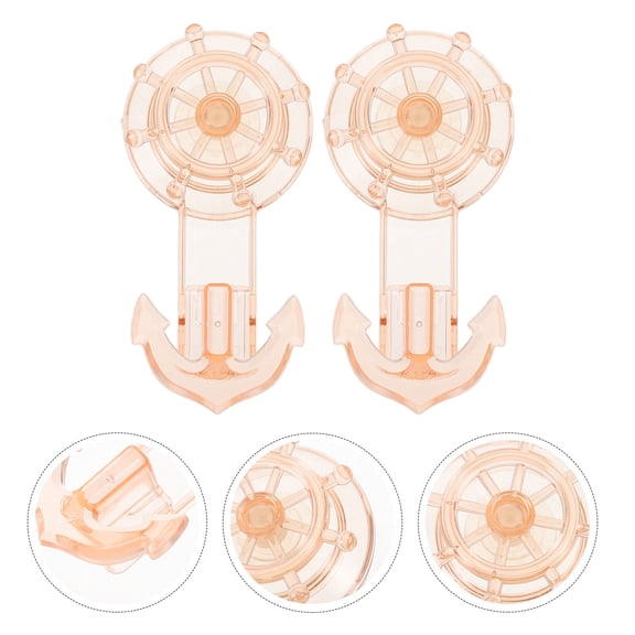 Hytrove 2pcs Sucker Hooks Light Brown Pc Suction Mounting Multi-Purpose Suction Hanger for Kitchen Use