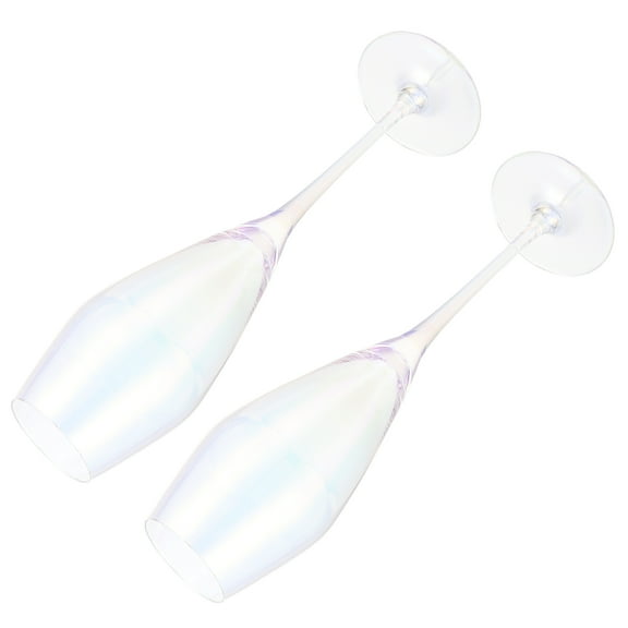 HEMOTON 2pcs Glasses Bride and Groom Flutes Crystal Wine Goblets