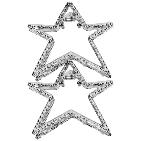 HEMOTON 2pcs Metal Hairpins Set Cute Star-Shaped Mini Hair Clips Hair Accessories for Women and Girls