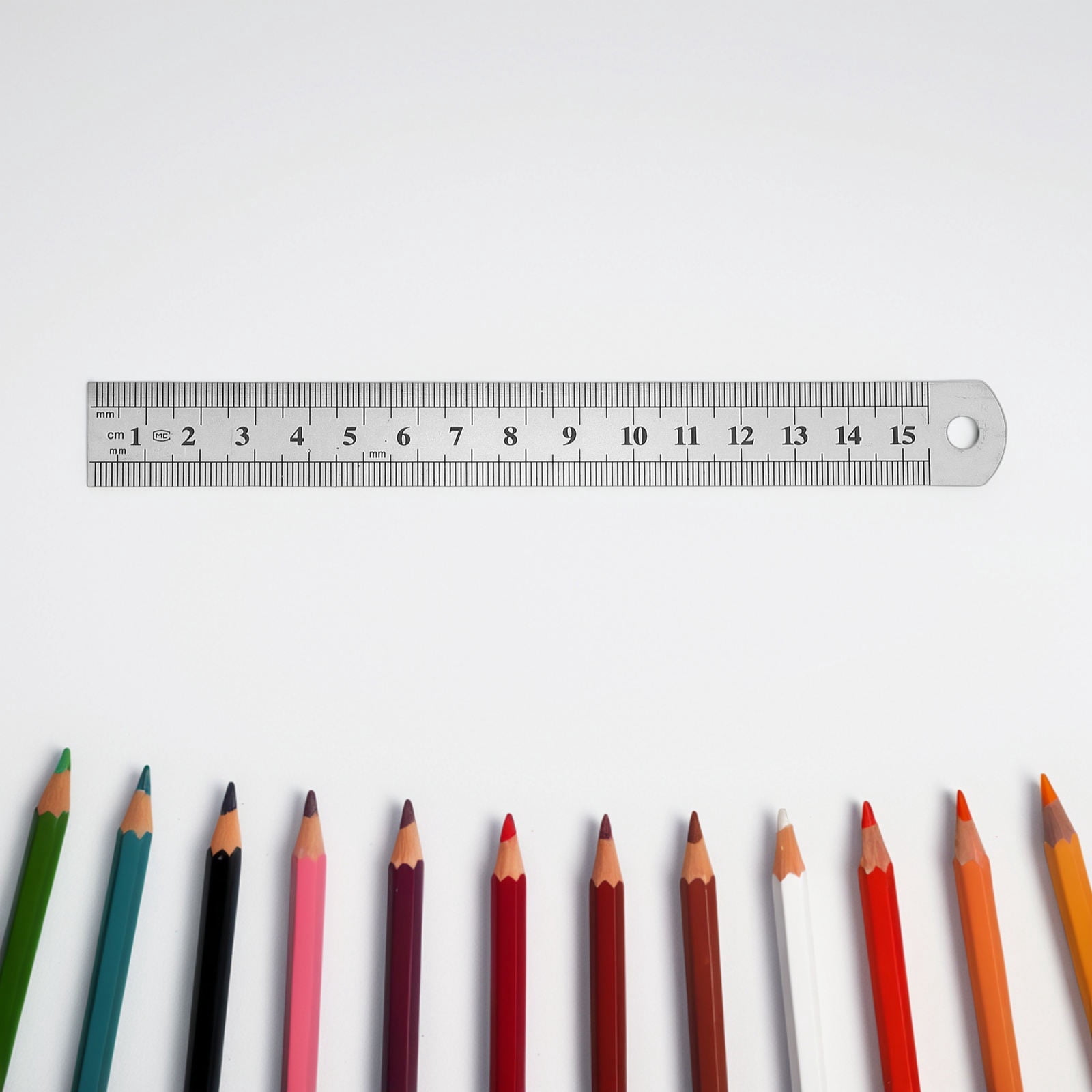 Industrial Drawing Ruler RENACLIPY 2-Pack Stainless Steel Pocket Ruler, Measuring Tool for ...