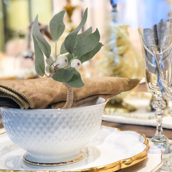 Hytrove Napkin Rings Natural Style Twine 2Pcs 5.9x1.9In