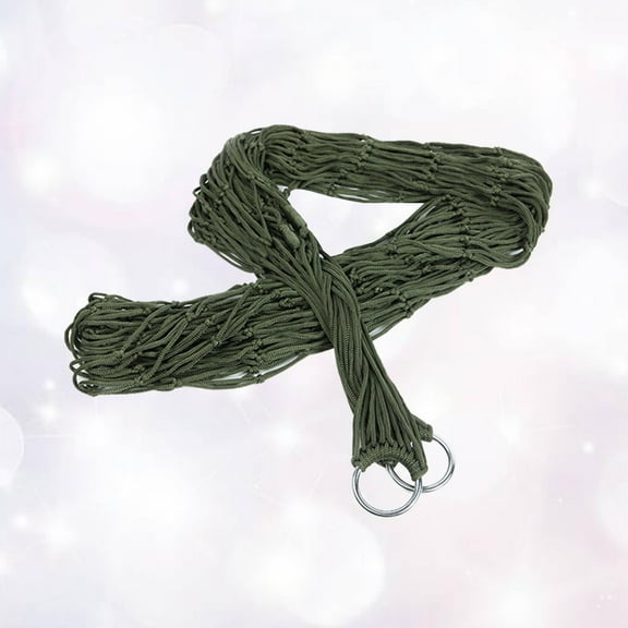 HEMOTON 2pcs Outdoor Leisure Bed Sleeping Swing Hammocks Hanging Beds Camping Hunting Nylon Hammock(Army Green/240x80cm)