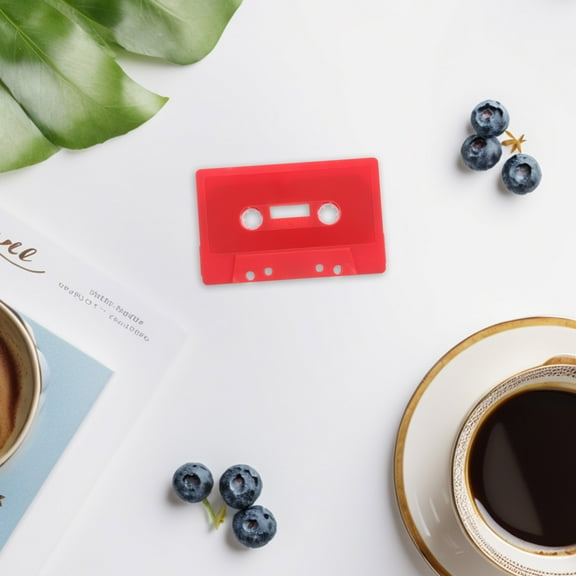 HEMOTON 2pcs Retro Cassette Tape Blank Audio Cassettes Colored Small Empty Tapes For Diy Supplies And Room Decorations Blank Storage Box