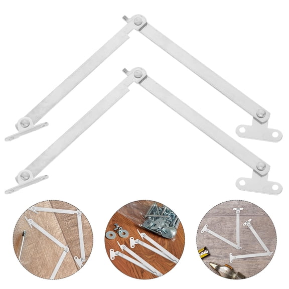 SOPOTUTU 2-Pack Stainless Steel Folding Lid Brackets for Cabinet Doors, Hardware for Home, Kitchen, and Retail Use