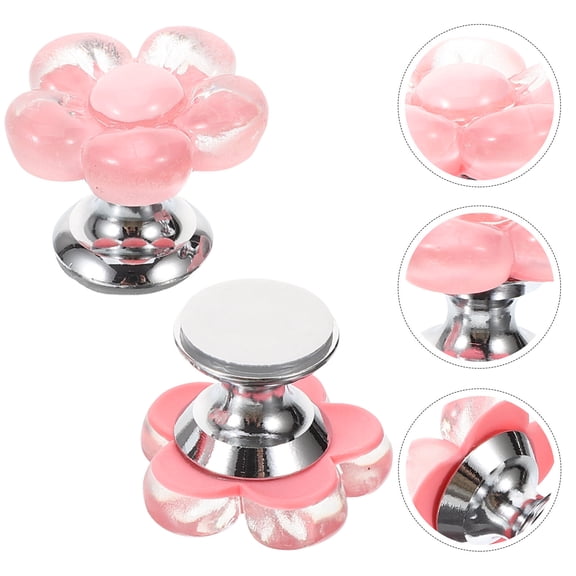 DEEPCRAFF Toilet Button Pink 2Pcs 1.1X1.1X0.8In