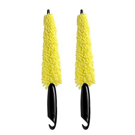 HEMOTON 2pcs Universal Car Auto Wheel Tyre Rim Cleaning Brush Cleaning Washing Tool