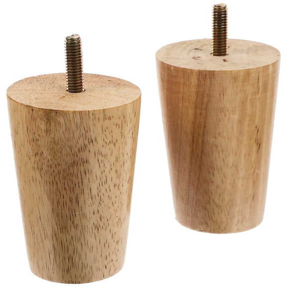 SOPOTUTU Wood Table Legs Light Brown Furniture Legs Set of 2 Replacement Parts for Tables and Desks