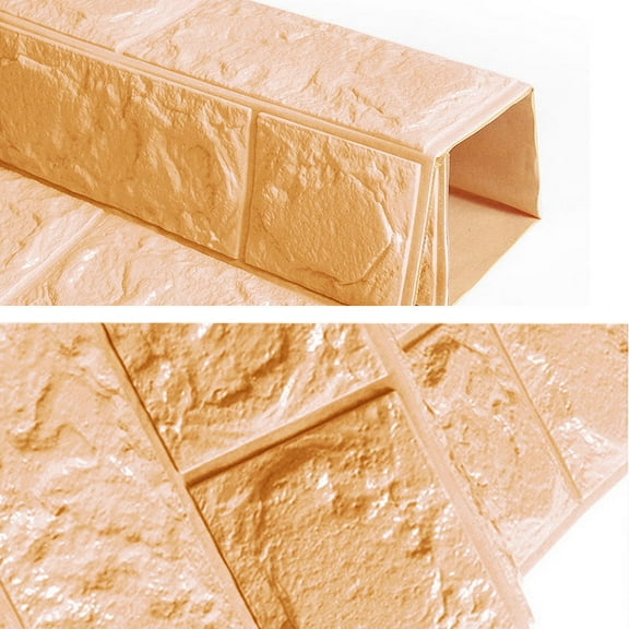 HEMOTON 3 D Tiles Self Adhesive Wall Stickers D Brick Wall Stickers 60.00X60.00X0.80CM