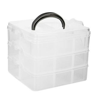 3-Tier Stackable Storage Containers with Dividers - 18 Adjustable
