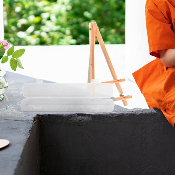 SOPOTUTU 3-Piece Clear Paint Storage Box for Artists and Painters, Supplies Organizer