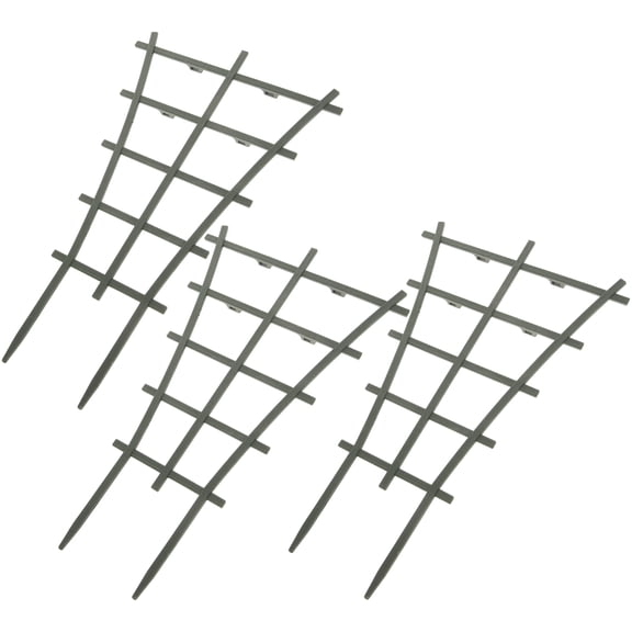 HEMOTON 3-Piece Black Climbing Trellis Rack Garden Lattice for Plants, Vines, Flowers Support