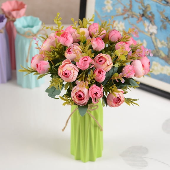 SOPOTUTU 3Pcs Plastic Paper Folding Vase for Flower Arrangement Decor in Assorted Colors
