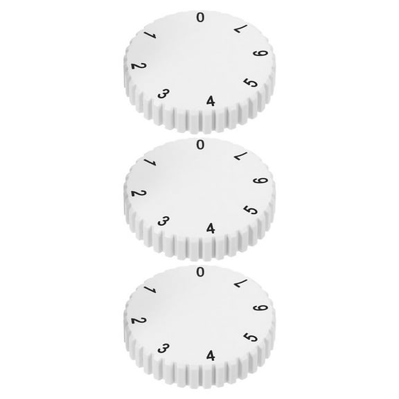 HEMOTON  3 Pcs Electric Baseboard Heater Knobs Appliance Replacement White