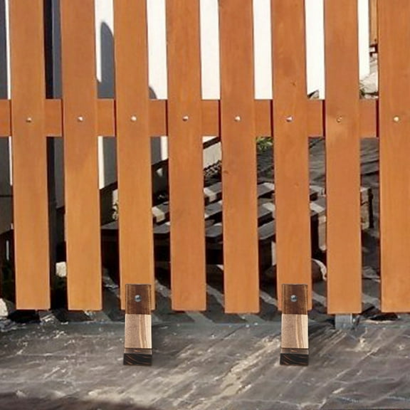 HEMOTON 3 Pcs Garden Fence Fixing Base Small Border Edger Fencing Baby Light Brown