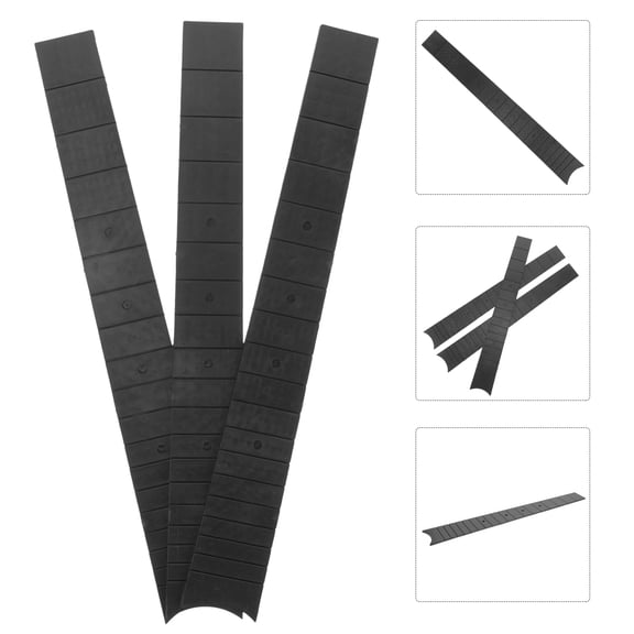 UPGRATOR 3Pcs Acoustic Guitar Neck Replacement Abs Black Ukulele Accessories Kit for