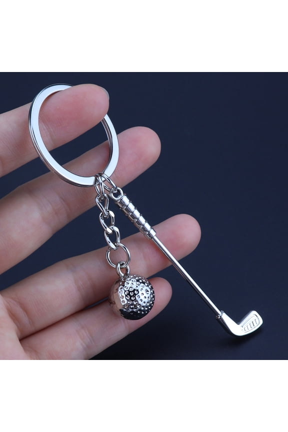 3 Pcs Key Ring Men Keychain Charm Golf Golfs for House Keys Child