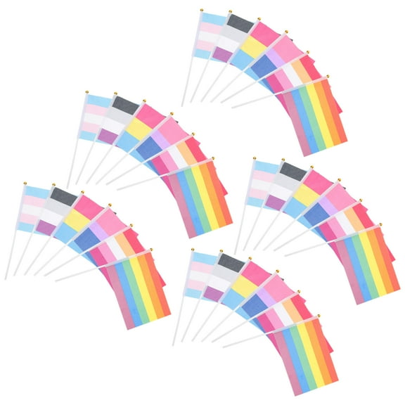 EXHUMKY Lgbtqrainbow Banner Assorted 30Pcs 12x8in
