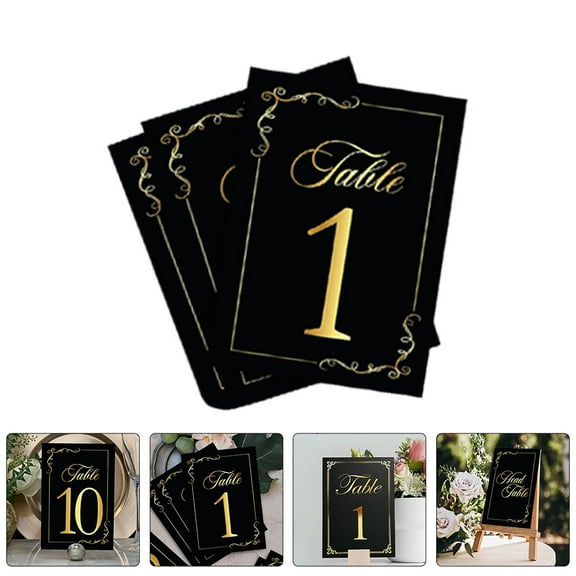 HEMOTON 30 Pcs White Round Table Numbers Seating Chart Banquet 15.00X10.00X0.10CM