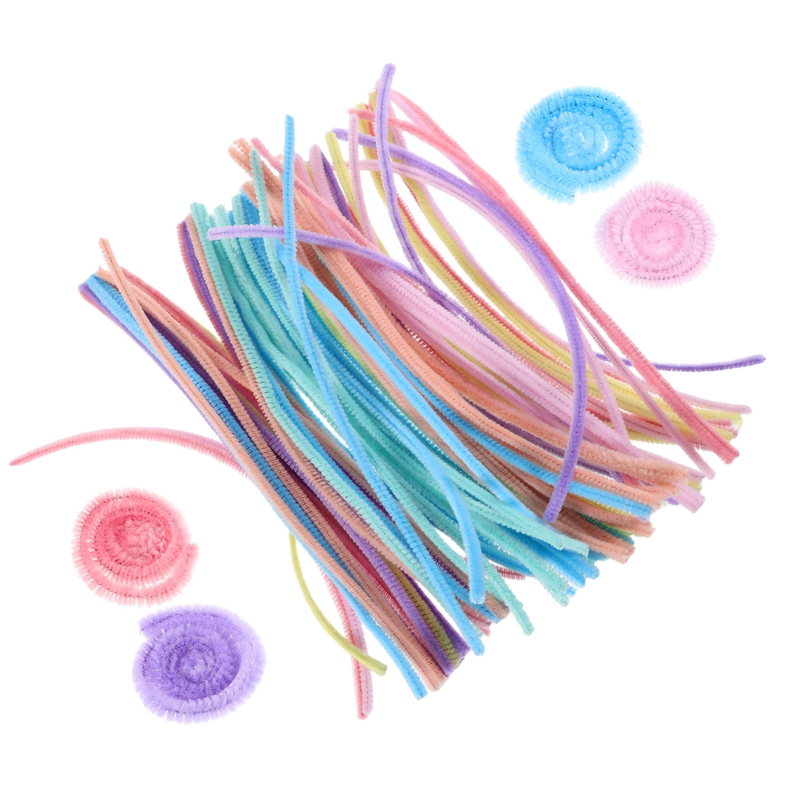 HEMOTON 300pcs Pastel Pipe Cleaners DIY Crafting Materials Macaron Color Pipe Cleaners for Handmade Accessories Art Projects Home Decorations